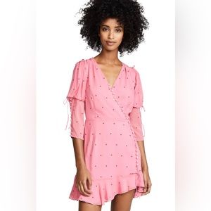 For love and lemons Rosie Button Mini Dress in Rose Dot